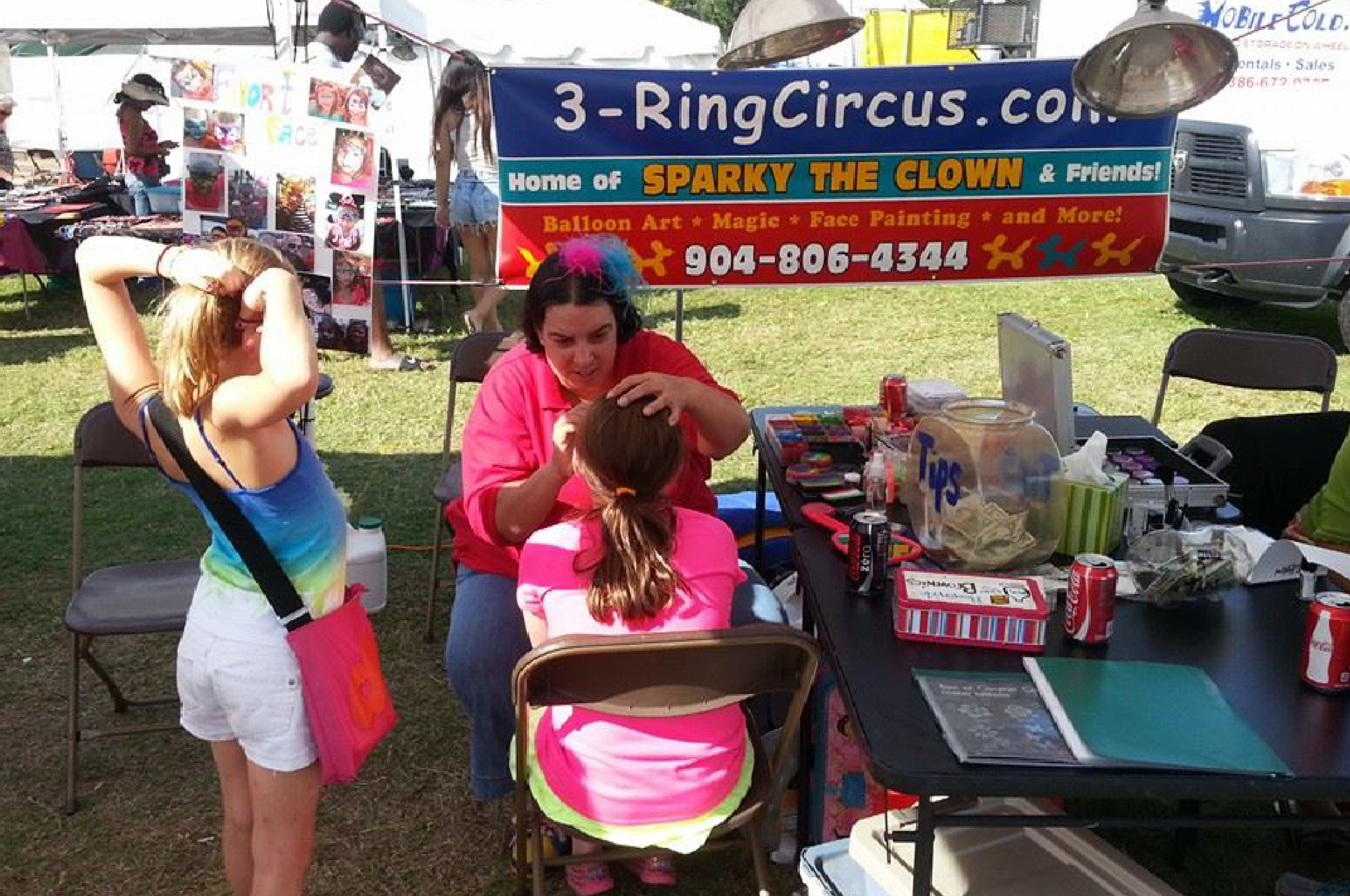 Kids enjoying face painting session