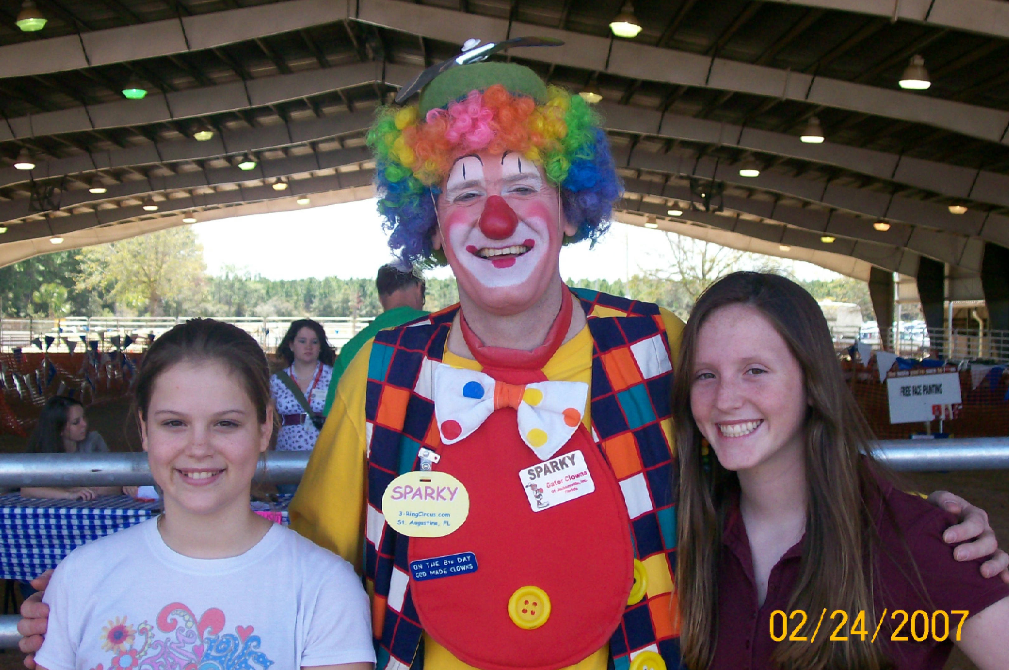 Happy clown at a festive event